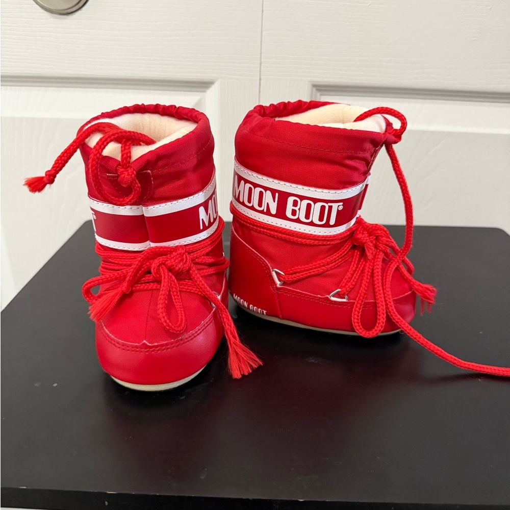 Moon Boot Kids Red Snow Boots
